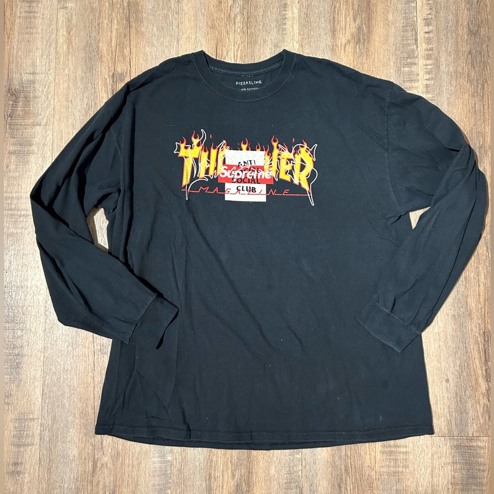 Pizza slime logo long sleeve